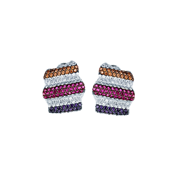 Серьги из серебра с кубическим цирконием 2260005100606 Серьги (Ag 925)