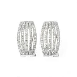 Серьги из серебра с кубическими циркониями 2860004032209 Серьги (Ag 925)