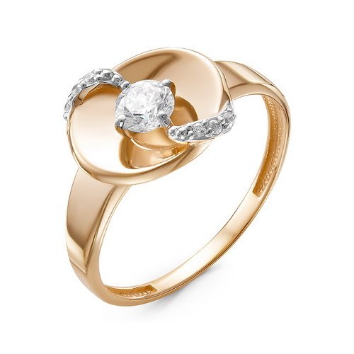 Кольцо из золота с фианитами 117433 Кольцо (Au 585)