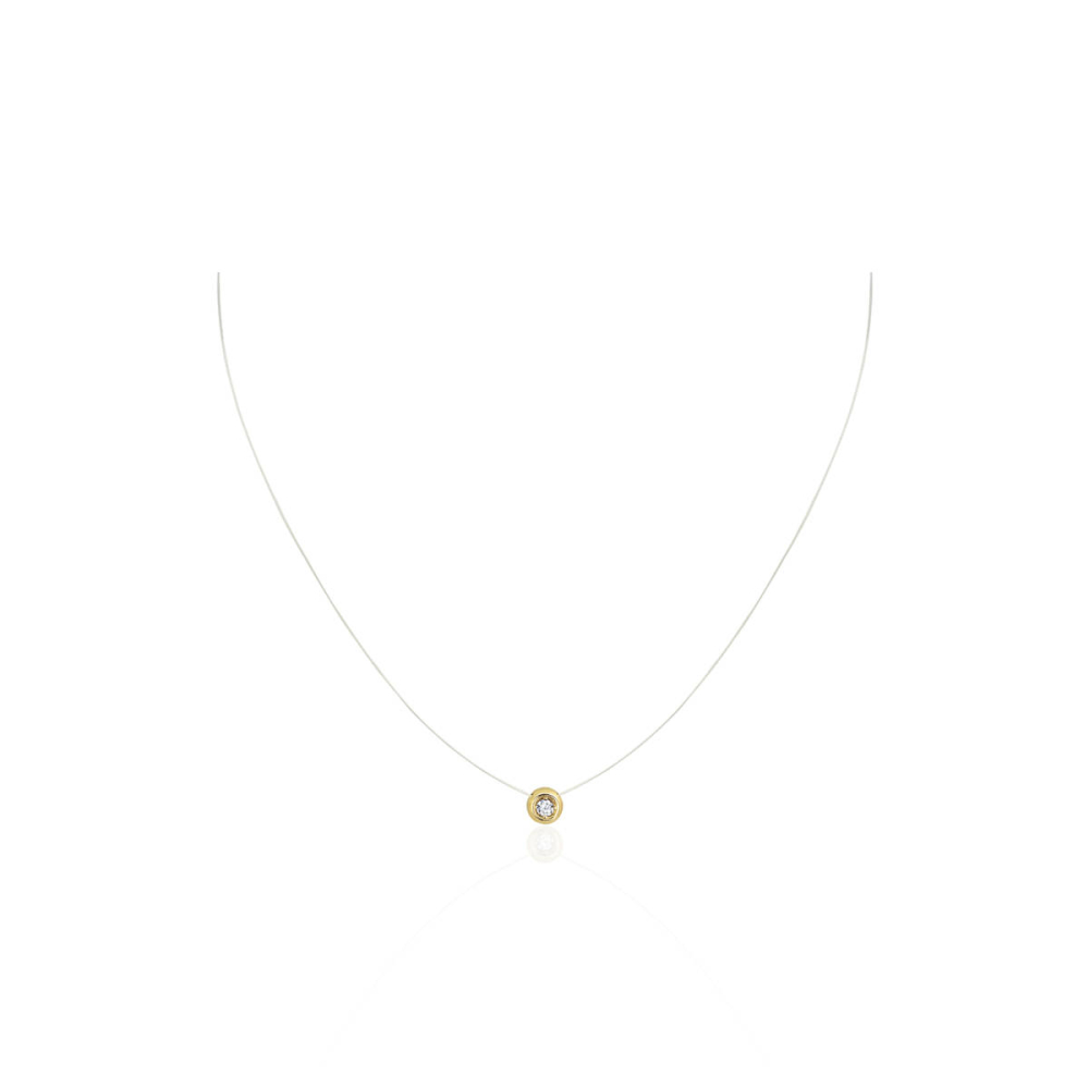 Колье из золота с фианитом 01Л131582 Колье (Au 585)