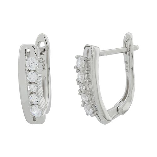 Серьги из серебра с кубическим цирконием B15802-E Серьги (Ag 925)