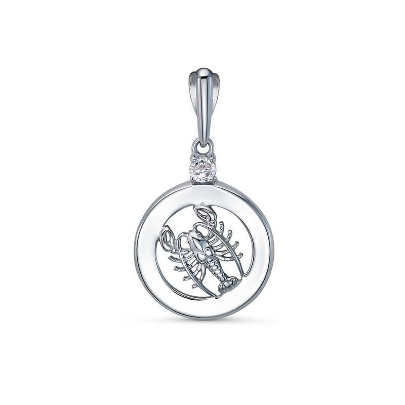 Подвеска из серебра знак зодиака с034025 Подвеска зодиак (Ag 925)