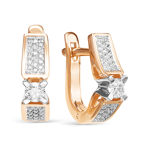 Серьги из золота c бриллиантами 3170-210 Серьги (Au 585)