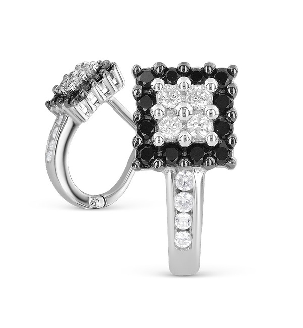 Серьги из серебра c фианитами 56194 Серьги (Ag 925)