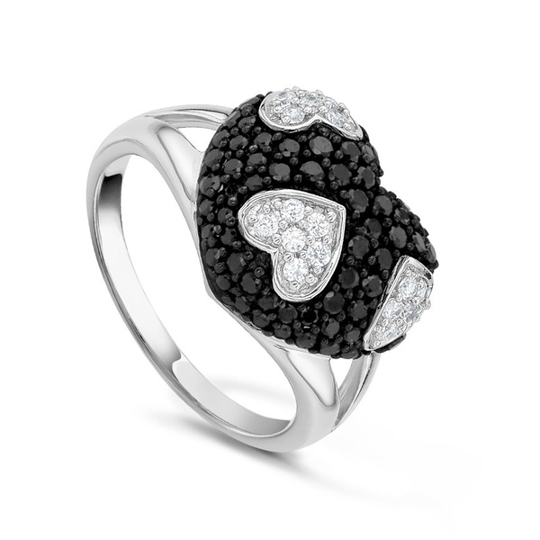 Кольцо из серебра с фианитами  42118 Кольцо (Ag 925)