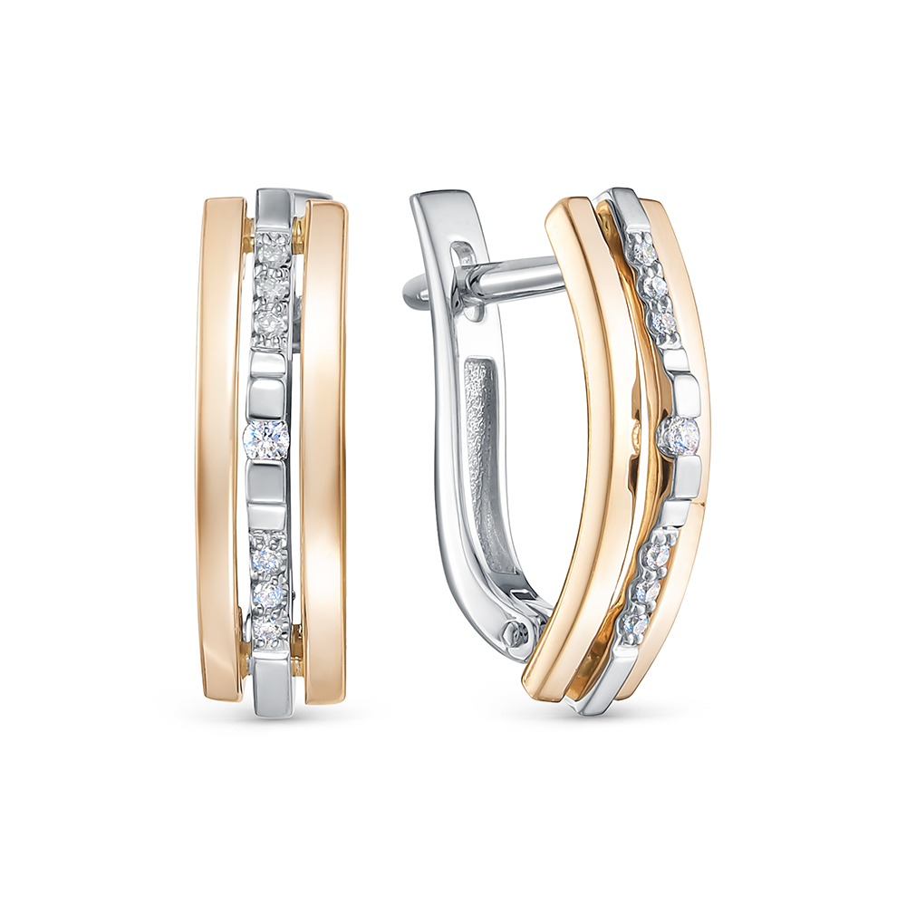 Серьги из золота с бриллиантами 655-2210 Серьги (Au 585)