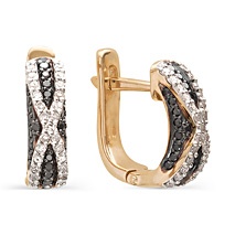 Серьги из золота c бриллиантами 1020243 Серьги (Au 585)