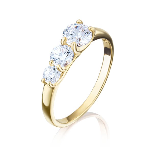 Кольцо из золота c фианитами SWAROVSKI 51-3971-38 Кольцо (Au 585)