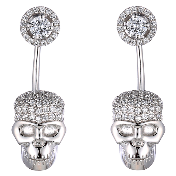Серьги из серебра с кубическим цирконием 2860010037204 Серьги (Ag 925)