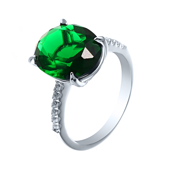 Кольцо из серебра с кубическим цирконием  1540007020130 Кольцо (Ag 925)