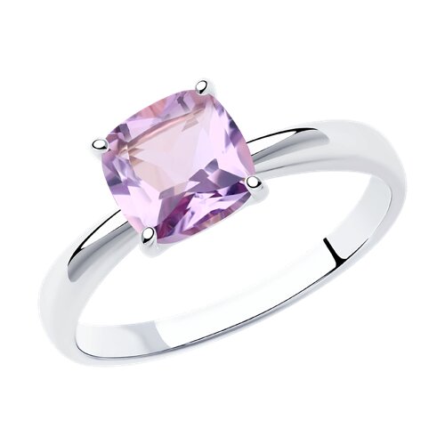 Кольцо из серебра с аметистами 92011255 Кольцо (Ag 925)