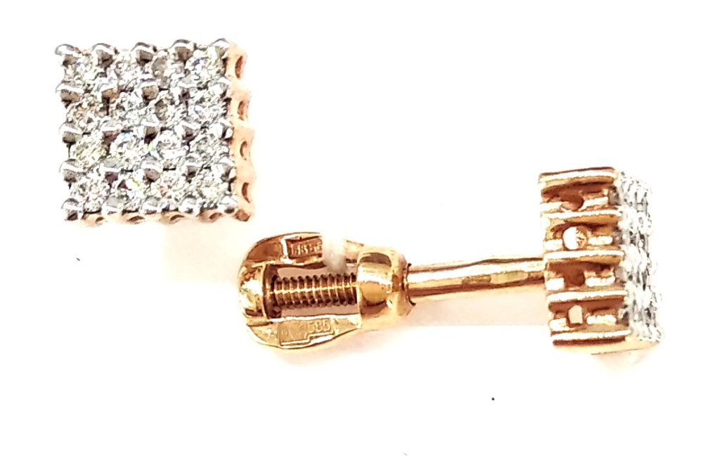 Серьги из золота пусеты 1020066 №10 40 Серьги (Au 585)