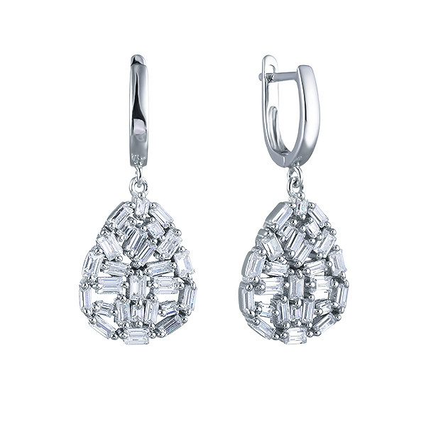 Серьги из серебра с кубическим цирконием 1540003114924 Серьги (Ag 925)