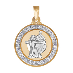 Подвеска из золота знак зодиака Стрелец 032499 Подвеска зодиак (Au 585)