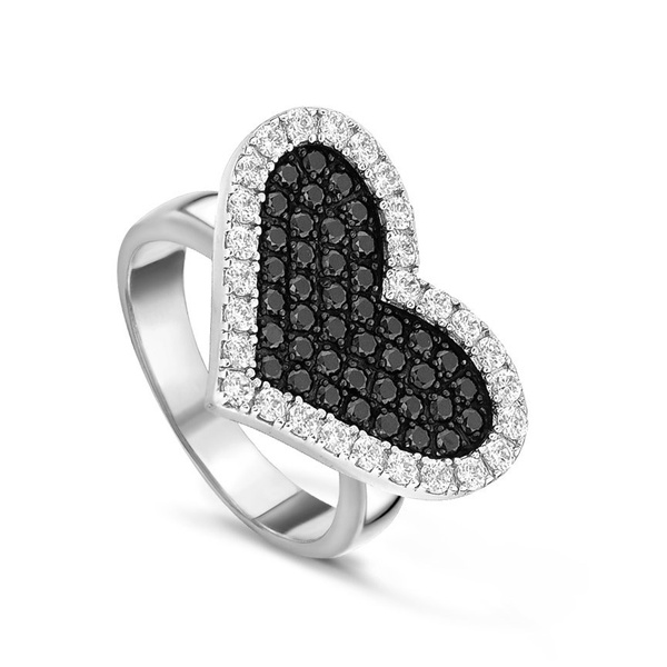 Кольцо из серебра с фианитами  28530 Кольцо (Ag 925)
