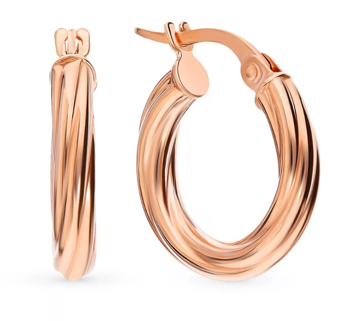 Серьги из золота КСРП6.81(30мм) Серьги (Au 585)