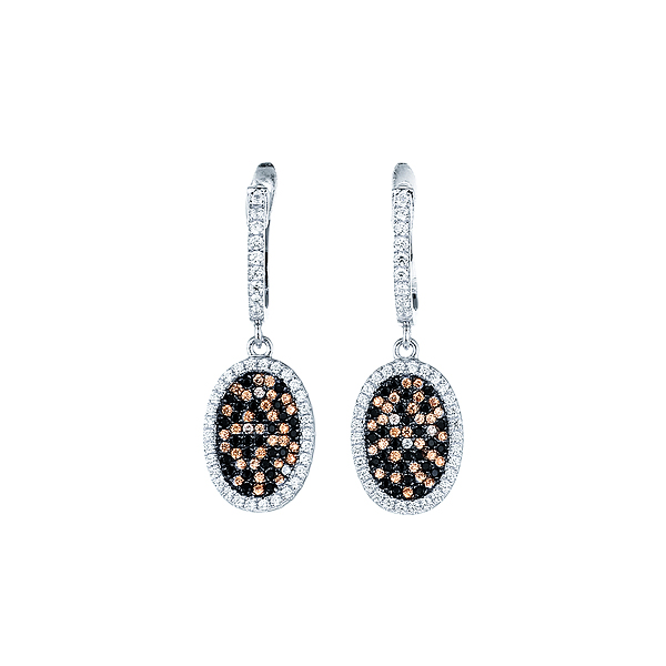 Серьги из серебра с кубическим цирконием 2860007033410 Серьги (Ag 925)