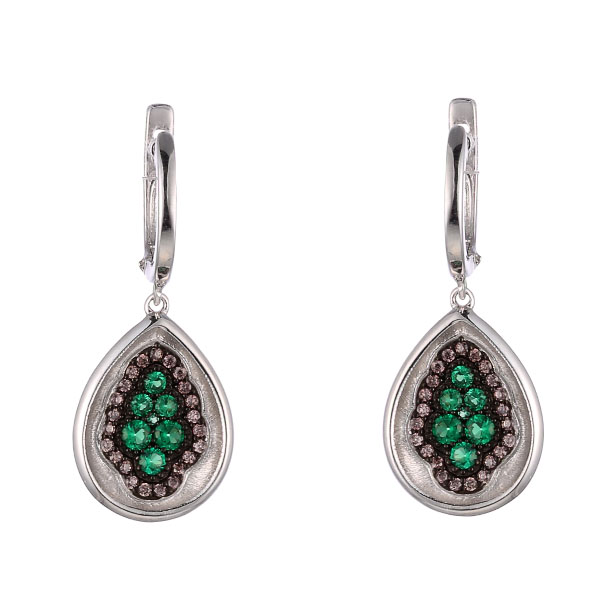 Серьги из серебра с кубическим цирконием 3670008157002 Серьги (Ag 925)