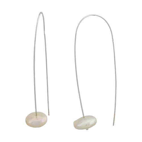 Серьги из серебра с жемчугом SAE5736 Серьги (Ag 925)