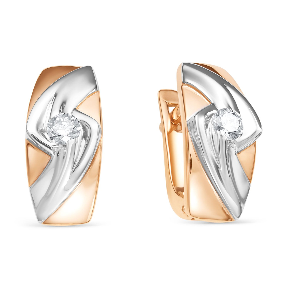 Серьги из золота c бриллиантами 3219-210 Серьги (Au 585)