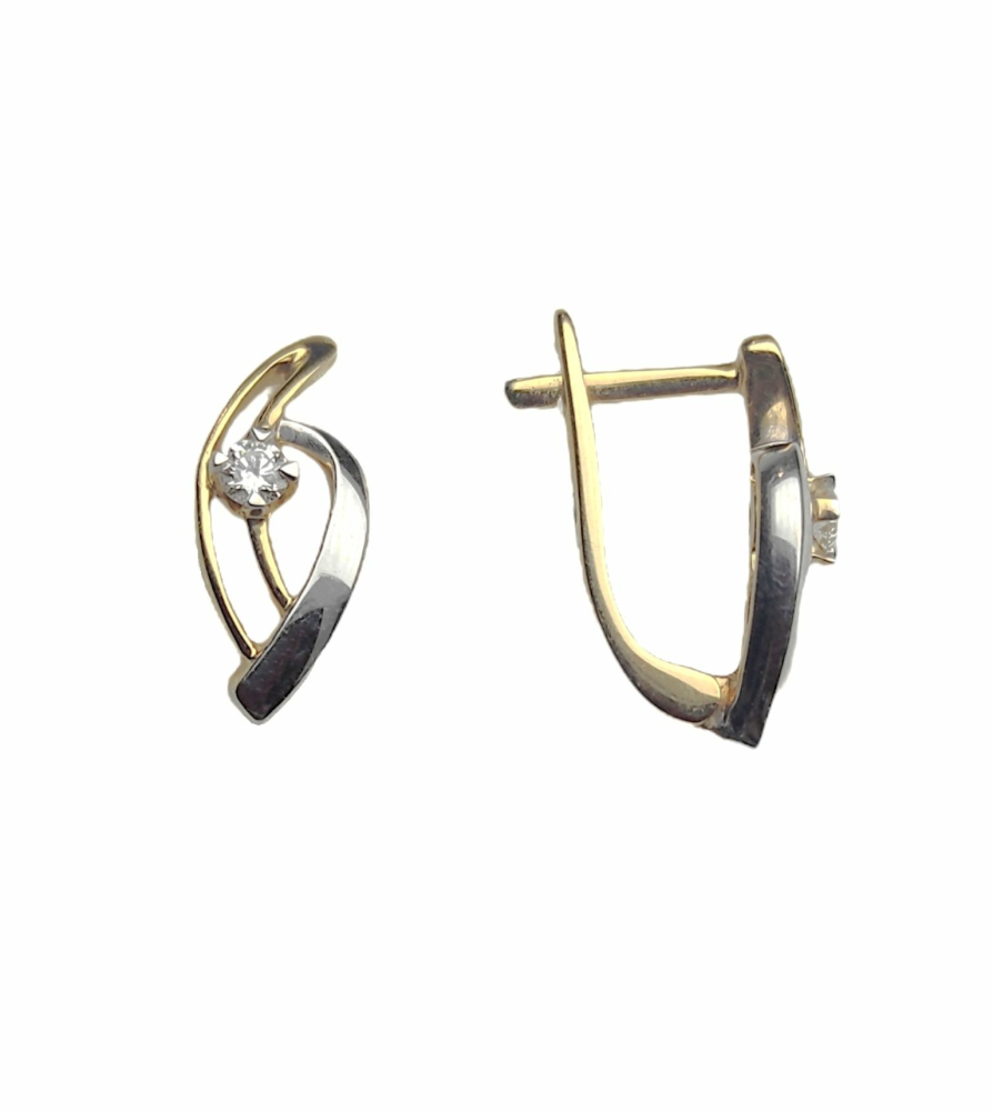 Серьги из золота c бриллиантами 21183*00374152 Серьги (Au 585)