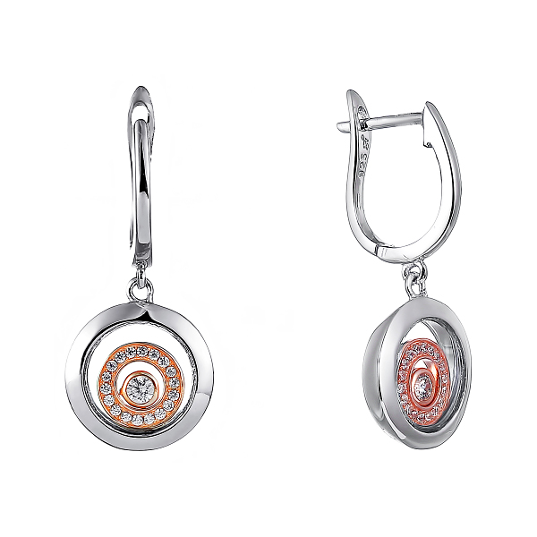 Серьги из серебра с кубическим цирконием 0370006027107 Серьги (Ag 925)