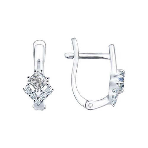 Серьги из серебра с фианитами  94021752 Серьги (Ag 925)