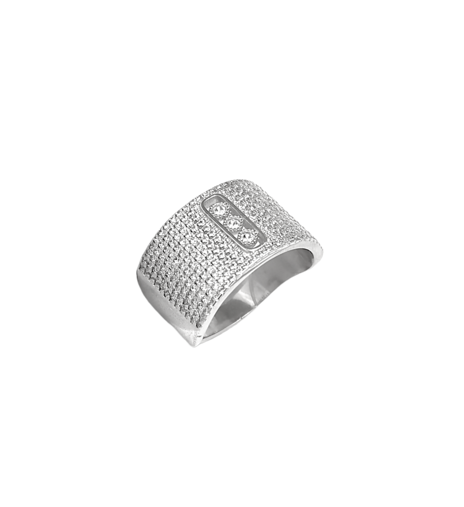 Кольцо из серебра с кубическим цирконием  B8609-R Кольцо (Ag 925)
