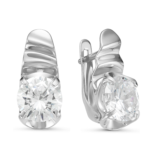 Серьги из серебра с фианитами  с126739 Серьги (Ag 925)