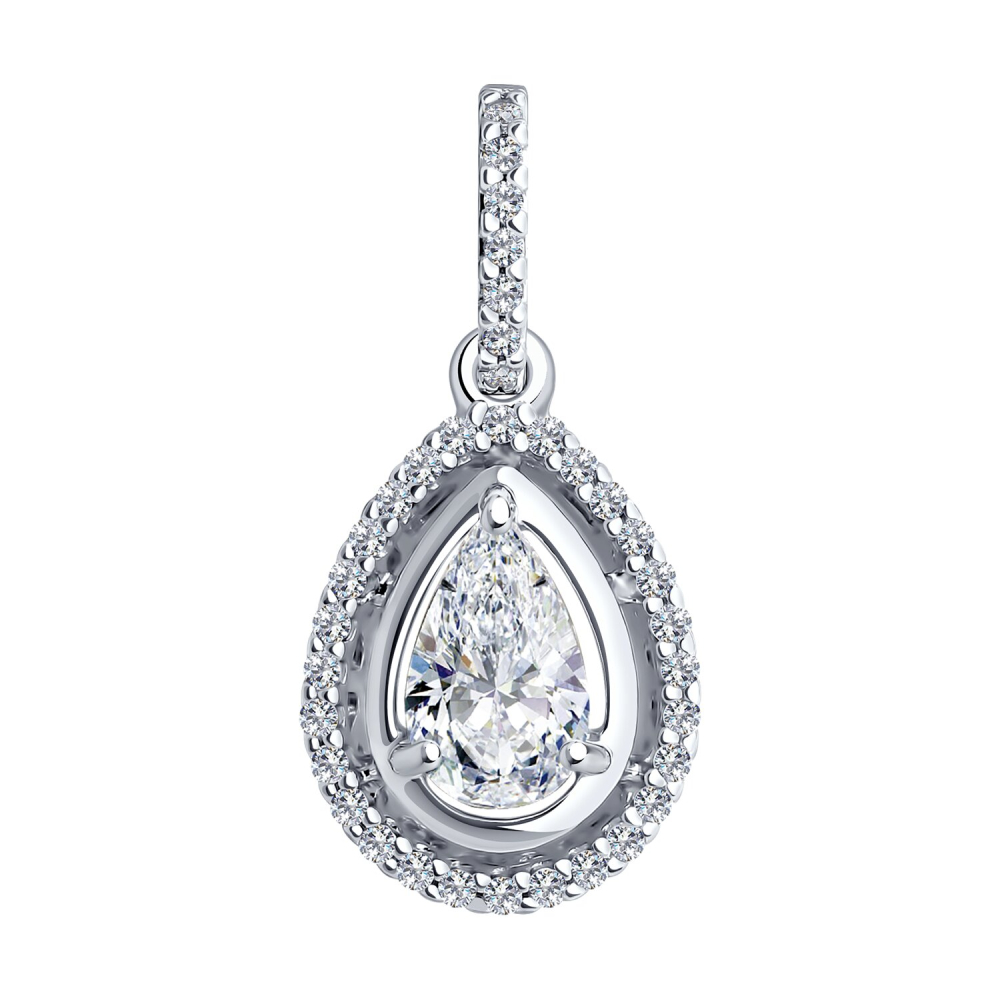 Подвеска из серебра с фианитами 94031286 Подвеска (Ag 925)