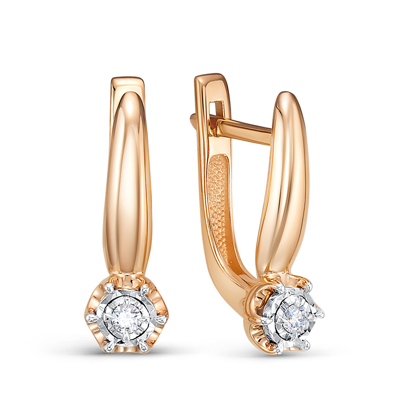 Серьги из золота с бриллиантами БР122285 Серьги (Au 585)
