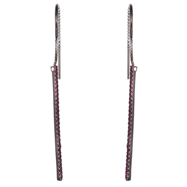Серьги из серебра с синтетическими вставками 0100008160862 Серьги (Ag 925)