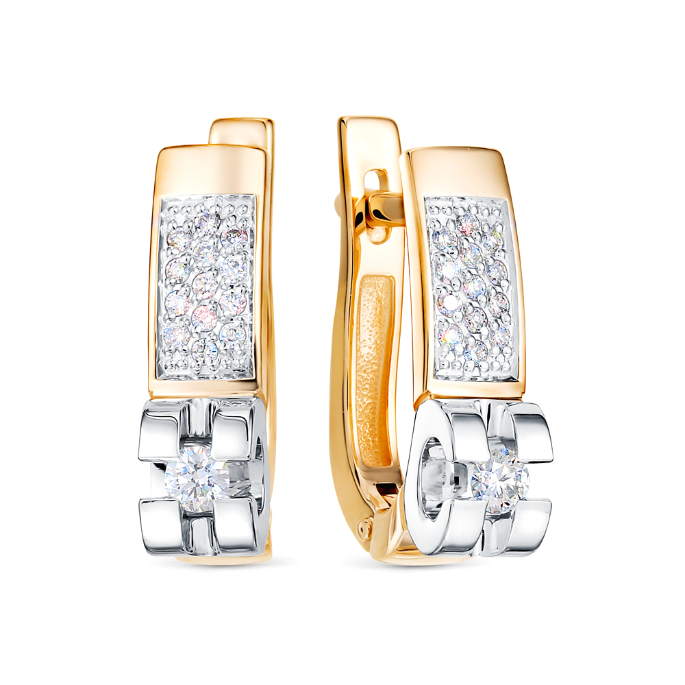 Серьги из золота с бриллиантами 213-2100 Серьги (Au 585)