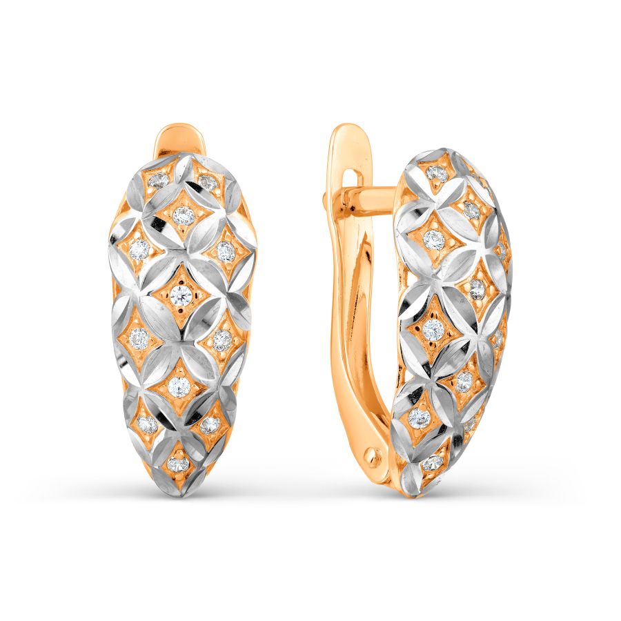 Серьги из золота с фианитами Т147627773 Серьги (Au 585)