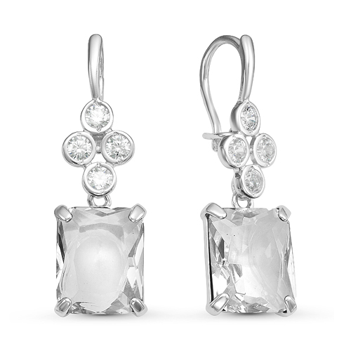 Серьги из серебра с фианитами  с125612 Серьги (Ag 925)