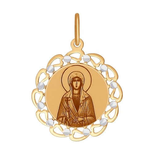 Подвеска-икона из золота "Святая Мученица Лариса" 103408 Подвеска икона (Au 585)