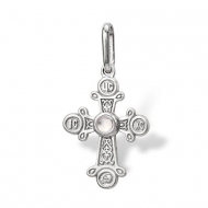 Крест из серебра с фианитом 41801326с Крест (Ag 925)