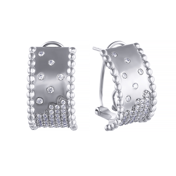 Серьги из серебра с кубическим цирконием 6790006004428 Серьги (Ag 925)