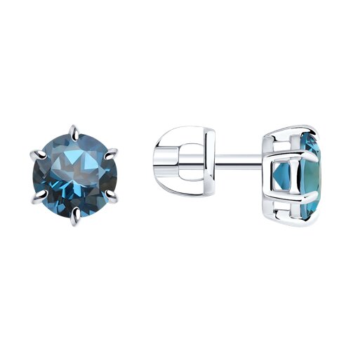 Серьги из серебра с ситаллами 92022836 Серьги (Ag 925)