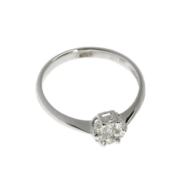 Кольцо из белого золота с бриллиантами. 04200311340 Кольцо (Au 585)