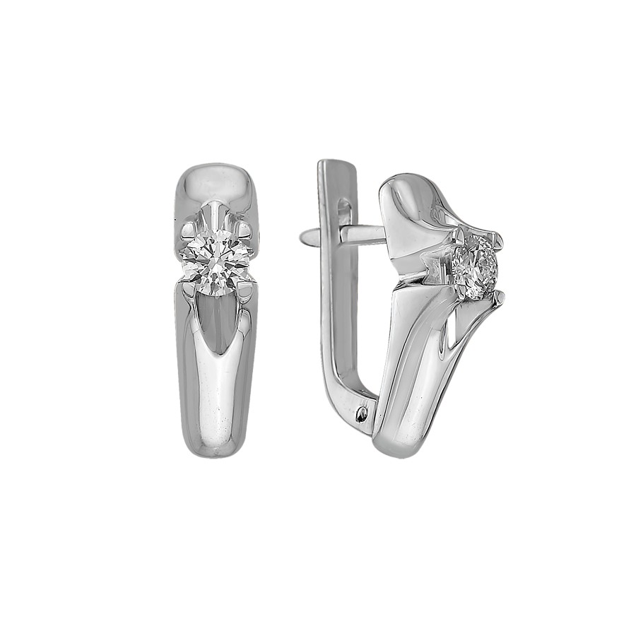 Серьги из золота c бриллиантами 6619 Серьги (Au 585)