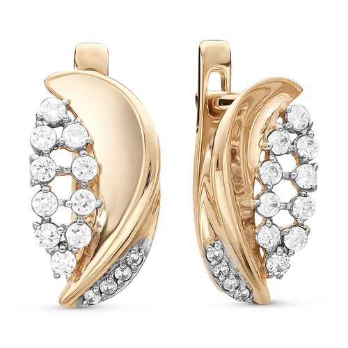 Серьги из золота с фианитами С132-2835 Серьги (Au 585)