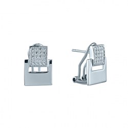 Серьги из серебра с кубическими циркониями 6220004020007 Серьги (Ag 925)