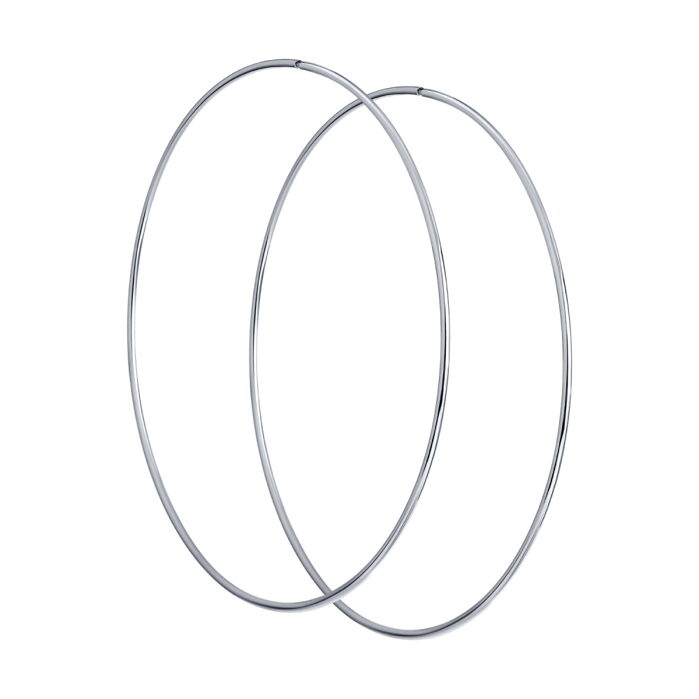 Серьги конго из серебра 94140049 Серьги (Ag 925)