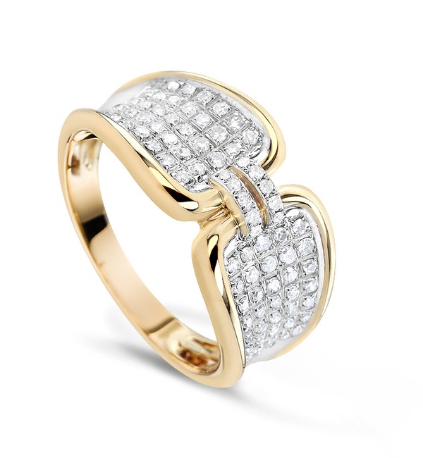 Кольцо из золота c бриллиантами 57901 Кольцо (Au 585)