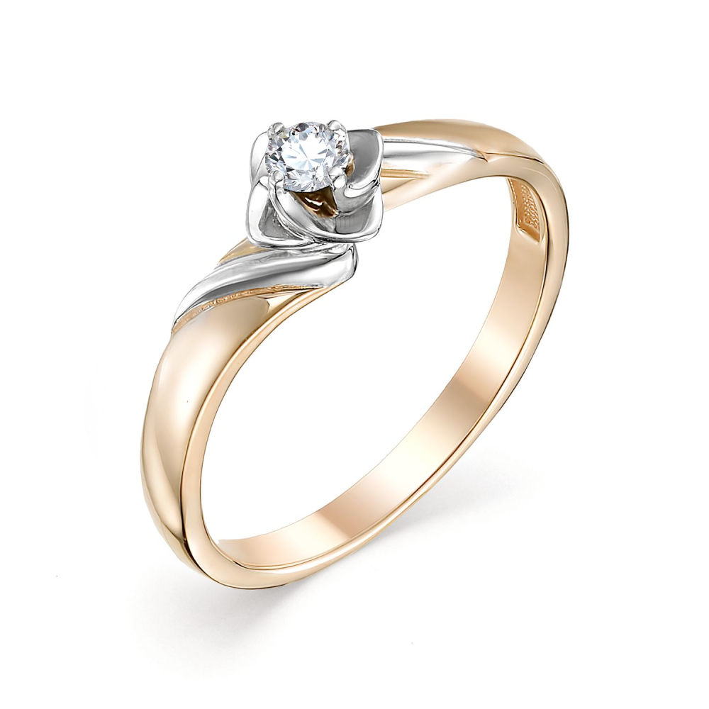 Кольцо из золота c бриллиантом 3040-110 Кольцо (Au 585)
