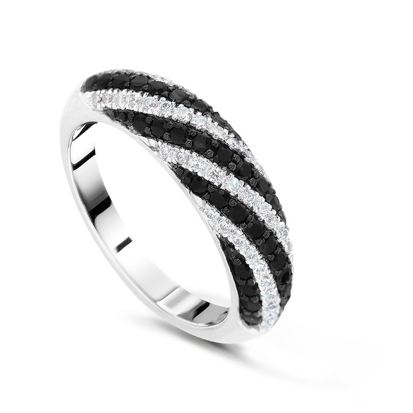 Кольцо из серебра с фианитами  46076 Кольцо (Ag 925)