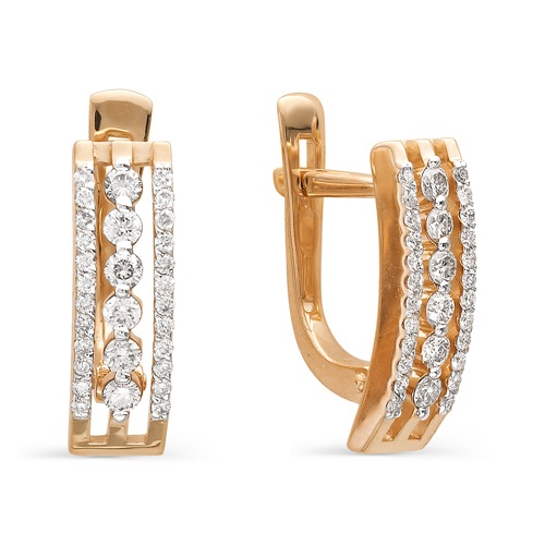 Серьги из золота c бриллиантами 1020079 Серьги (Au 585)