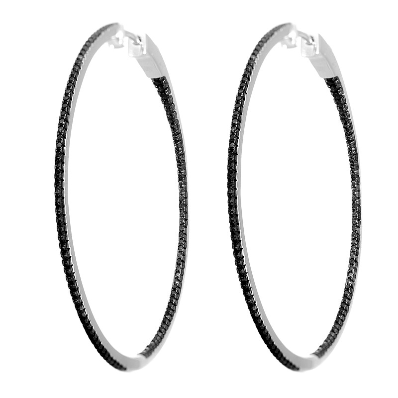 Серьги из серебра с кубическими циркониями 2860013023804 Серьги (Ag 925)