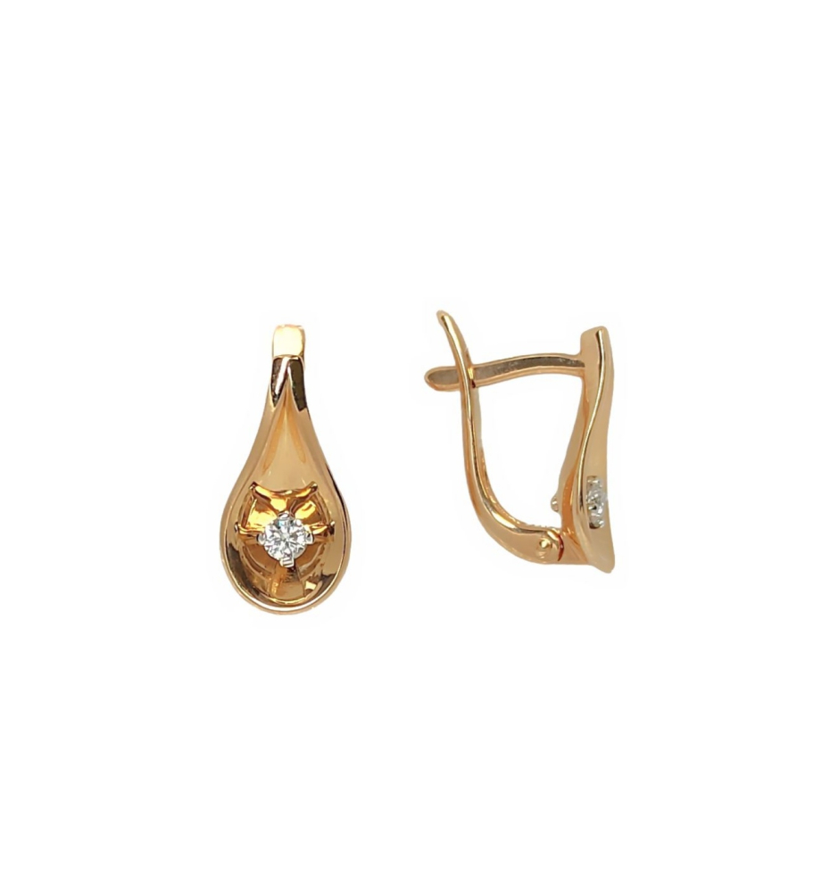 Серьги из золота c бриллиантами 02-2581 Серьги (Au 585)
